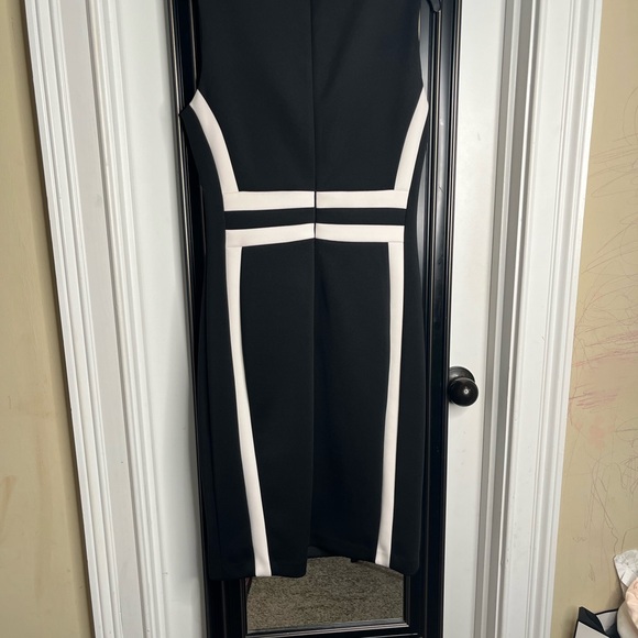 Calvin Klein Black and White Midi Dress - Picture 3 of 3